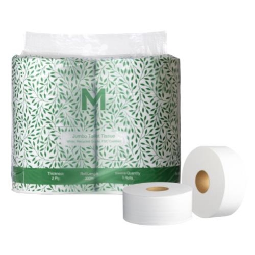 M-SERIES 100% RECYCLED JUMBO 2Ply T/ROLL 300m x 8rolls POLY