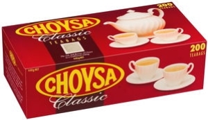 CHOYSA TEA BAGS TAGLESS 200pk