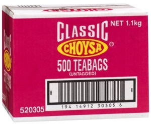 CHOYSA TEA BAGS TAGLESS 500box