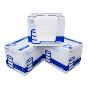 HEAVY SYNTHETIC OIL ABSORBENT PADS WHT 400g X 100bx