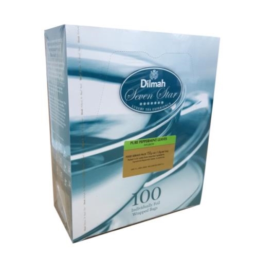 DILMAH PEPPERMINT TEA FOIL WRAPPED 100pk