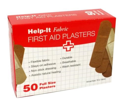 FIRST AID PLASTERS FABRIC 100pk