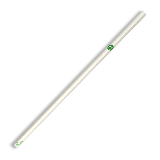 BIOPAK PAPER STRAW STRAIGHT 6mm WHITE 250SLV | JASCO DIST