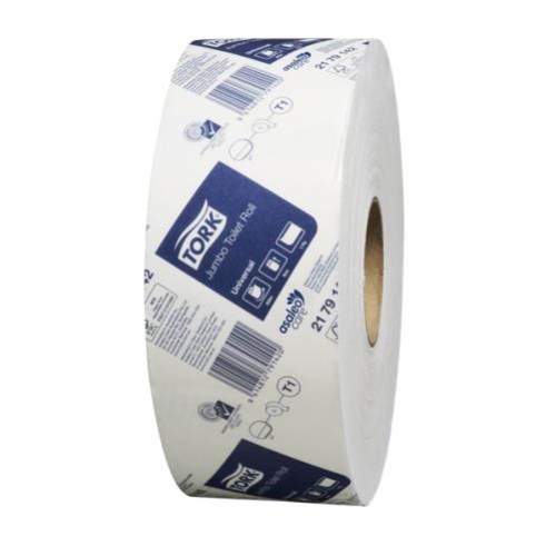 TORK UNIVERSAL JUMBO TOILET ROLLS 1ply  600m x 6rolls T1