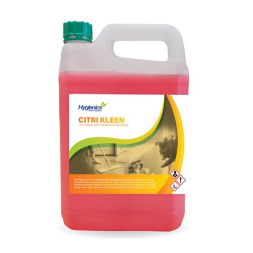 HYGIENICS CITRI KLEEN 3n1 CLEANER DISINFECTANT 5Ltr