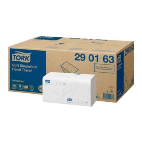 TORK ADVANCED 2Ply SOFT SINGLE FOLD TOWEL 250x15pk H3